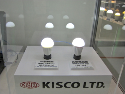 KISCO也發表高導熱散熱燈座(3w/m-K)可以降低工作溫度達20-30%