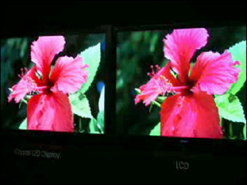 日廠SONY新推出的55 吋 Crystal LED TV色彩顯示一點也不輸給AMOLED