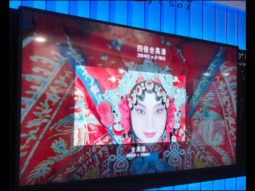 華新光電展出的110吋4K LCD
