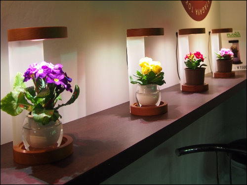 MCM Japan公司展出LED植物燈，利用白光LED + 紅光LED可以調整光量與波長