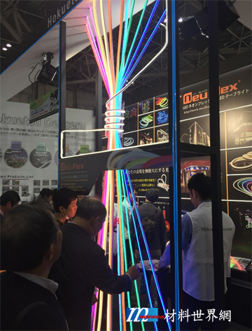 圖四、日本HOKUETSU推廣具柔軟線條特點的LED燈條