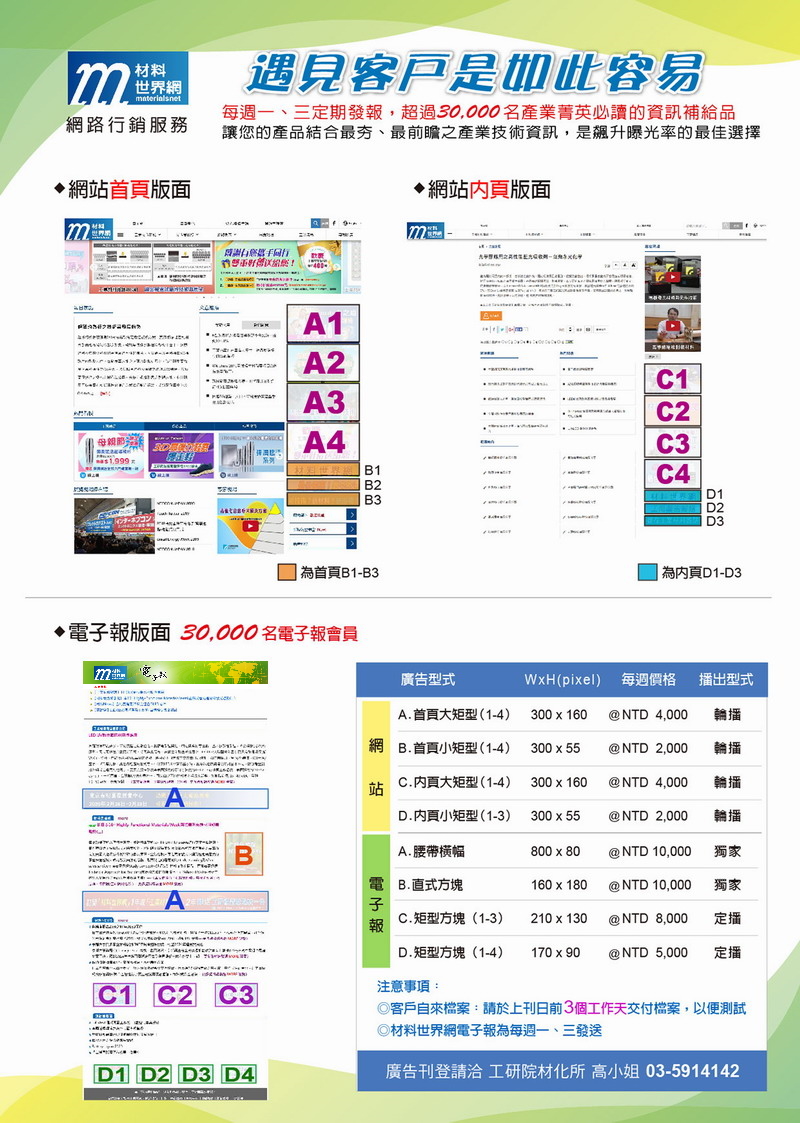 材料世界網-網路行銷服務