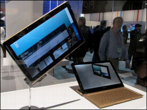 Smart Phone、Tablet、與Ultrabook相互整併的產品愈來愈多，Sony Sliding VAIO Tablet整合了Tablet與筆電