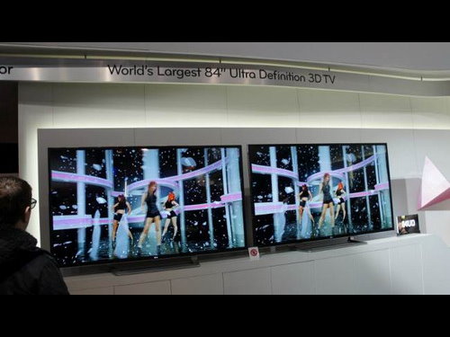 3D TV可以說是本屆CES展在TV領域的焦點技術，LG展示世界最大的84吋