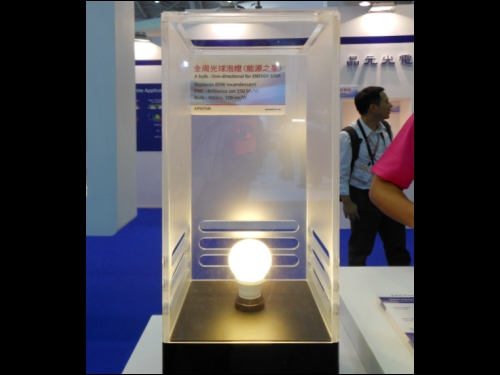 晶元電大擴散角度LED 燈泡新發表<br>模組發光效率為150lm/W，燈泡整體效率為100lm/W，燈殼光損耗為33%，演色性CRI 80