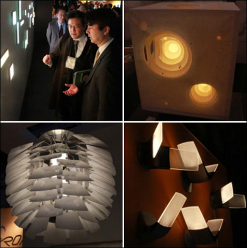 2013東京照明設計展中，設計師充份利用LED/OLED 光源特性
 展示各種燈具