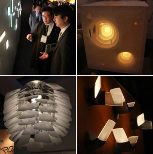 2013東京照明設計展中，設計師充份利用LED/OLED 光源特性
 展示各種燈具