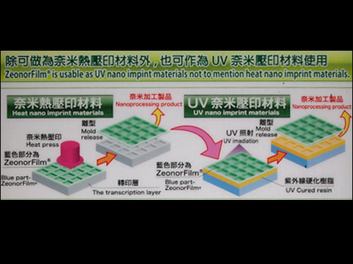 首次參展的ZEON展示其奈米壓印材料