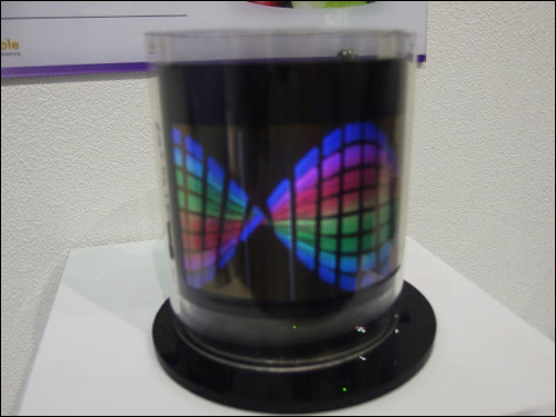 華映與FlexEnable合作開發的4.7吋(300×540)有機TFT顯示器，製程溫度低於100℃