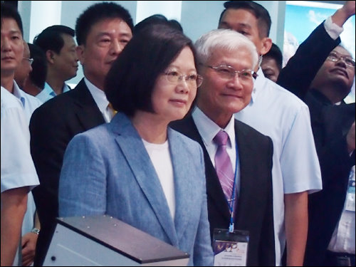 Touch Taiwan 2016開幕典禮，總統蔡英文親自出席，創下展會開辦五年來首次有國家元首蒞臨打氣