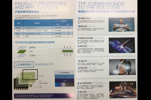 同普菲光電材料開發出TPF離子型透明光學膠