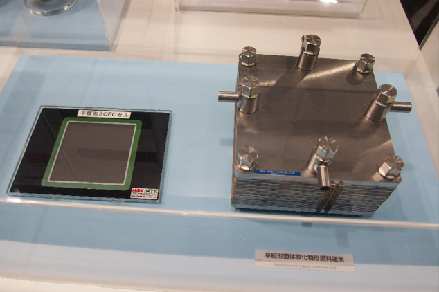 NTK展示的平板固態氧化物型燃料電池