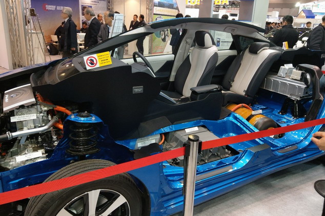 TOYOTA展出的Toyota Mirai 2017年款氫燃料電池車