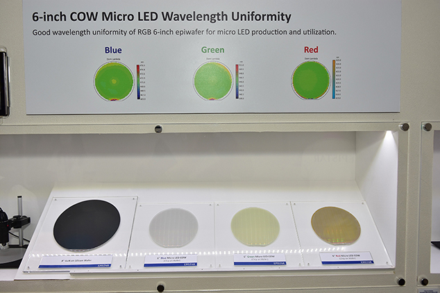 富采展出RGB晶片堆疊晶圓(CoW)與8吋GaN on Silicon，為現階段最大尺寸產品
