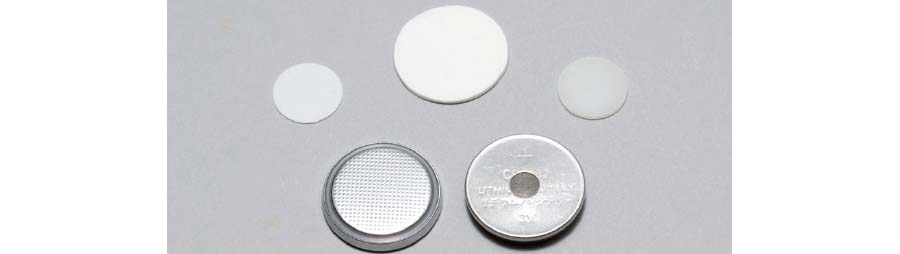 圖二、中國製釉固態電解質陶瓷片應用於鈕扣電池