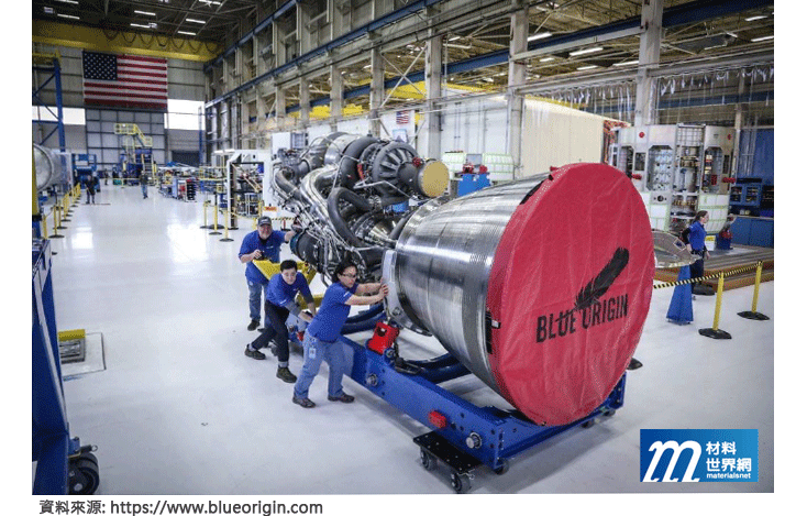 圖一、Blue Origin的首支組裝BE-4發動機