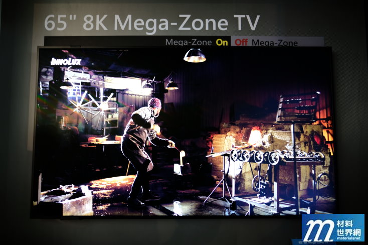 圖四、群創65吋 8K Mega-Zone TV