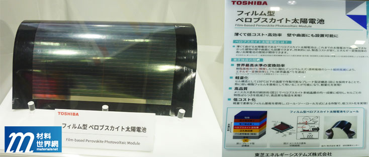 圖十一、Toshiba的印刷製程鈣鈦礦(幅寬300mm)模組與結構說明