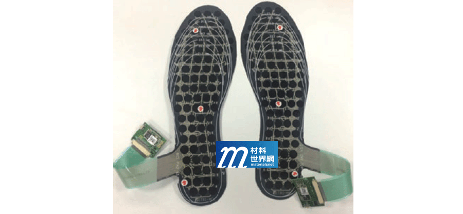 圖一、工研院材化所開發的無線感壓鞋墊