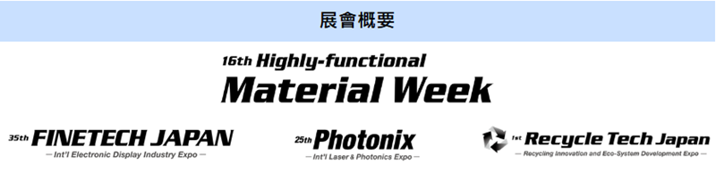 探索全球領先的高功能材料商貿展！2025年11月12日至14日在日本千葉幕張國際展覽中心盛大舉行